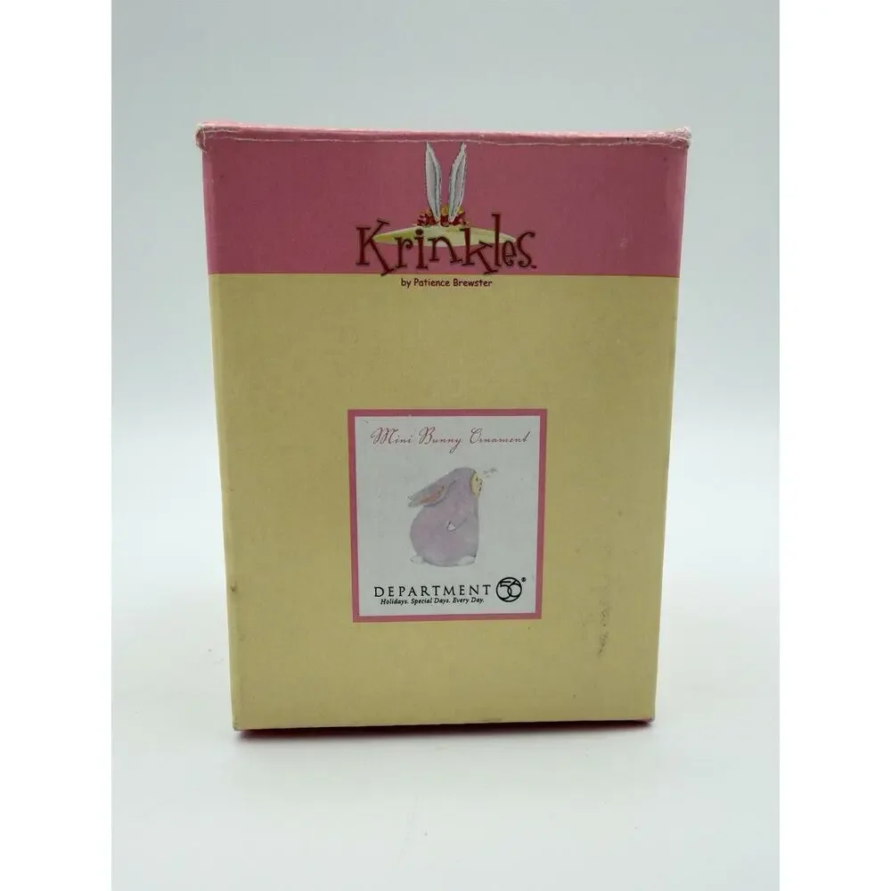 Department 56 Krinkles Mini Bunny Ornament 2” by Patience Brewster Easter Decor